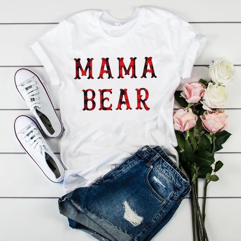 Tricou alb dama Mama Bear #2 - Prestige-Boutique.ro
